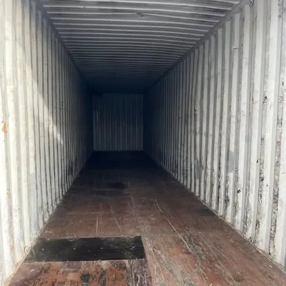 Open doors on a shipping container