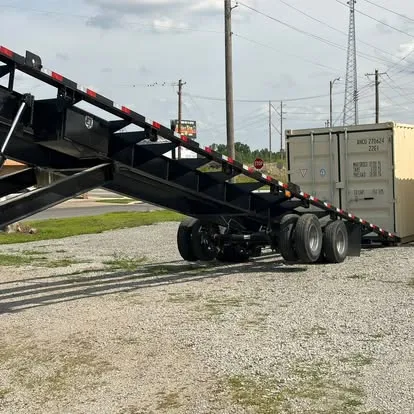 Container delivery trailer