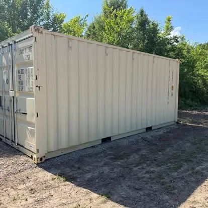White shipping container available in inventory