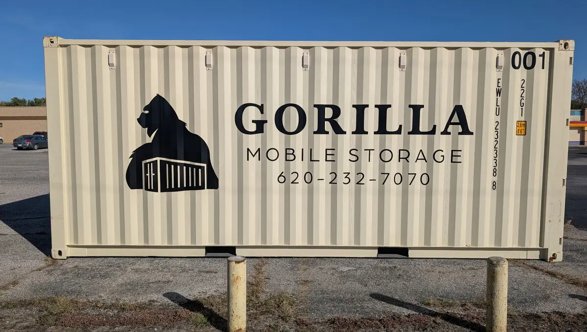 Gorilla Mobile Storage logo on a shipping container